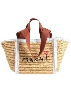 Marni Two-Tone Handbags - Natural