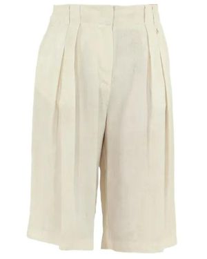 Twinset Pleated Shorts - White