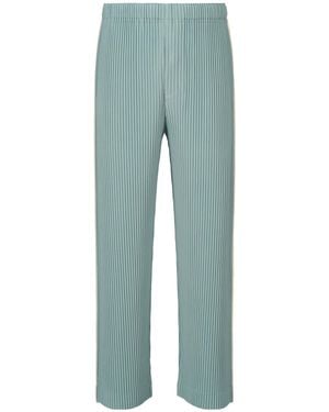 Homme Plissé Issey Miyake Homme Plissé Issey Miyake Pleated Straight-Leg Trousers - Blue