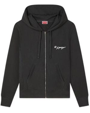 KENZO Wild Tiger' Zip Up Hoodie - Black