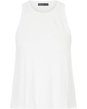 James Perse Soft Cotton Sleeveless Vest - White