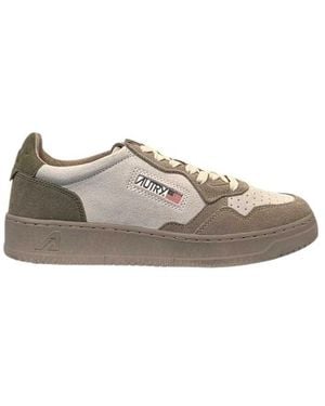 Autry Medalist Logo Patch Low-Top Sneakers - Gray