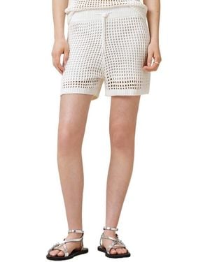 AllSaints Paloma Knitted Shorts - White