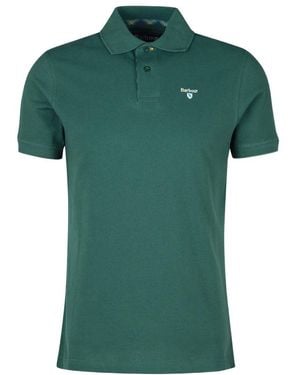 Barbour Logo Embroidered Short-Sleeved Polo Shirt - Green