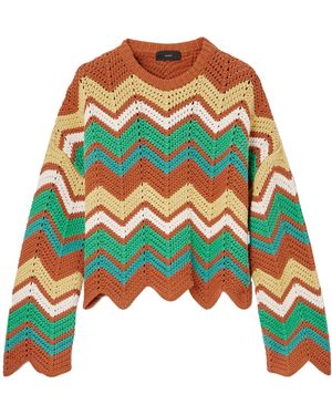 Alanui Round-Collar And Long-Sleeved Sweater - Green