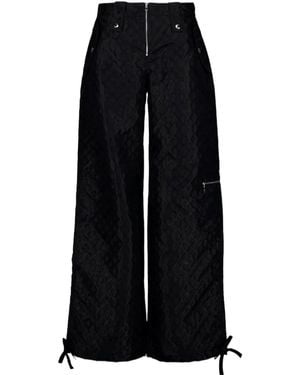 CASABLANCA Monogram Wide-Leg Pants - Black
