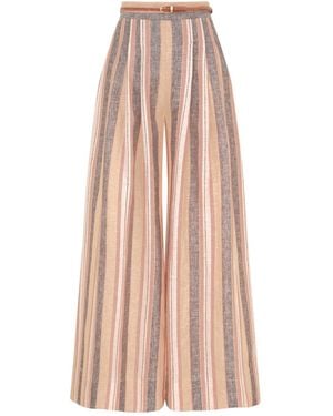Zimmermann Striped Casual Trousers - Pink