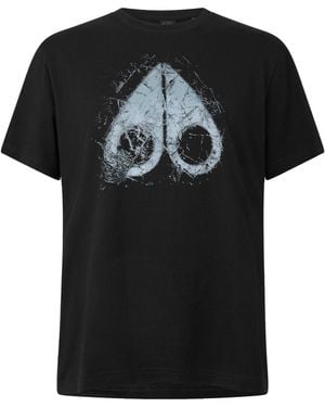 Moose Knuckles Cotton Shortsleeve Tshirt - Black