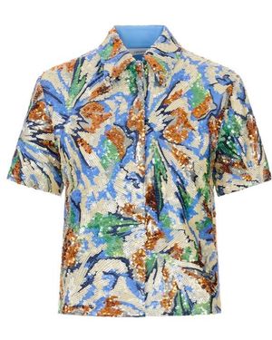 Rabanne Patterned Shirt - Blue