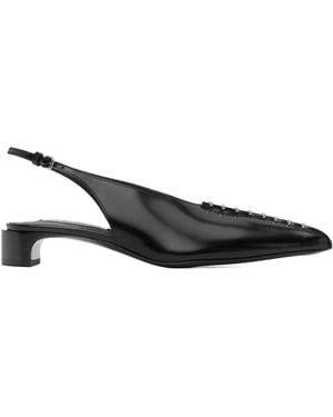 Jil Sander Pearl-Detail Slingback Pumps - Brown