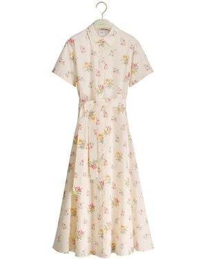 Dior Mid-Length Belted Shirtdress - Natural