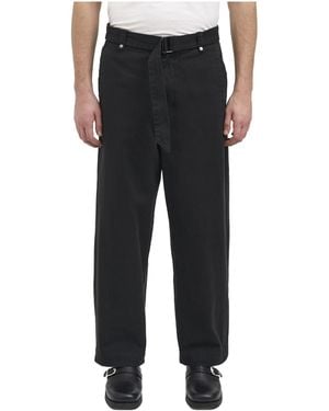 Entire studios Belted Casual Trousers - Black