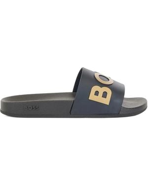 BOSS Bay Logo Sliders - Black