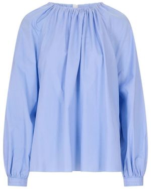Marni Long-Sleeved Boat Neck Blouse - Blue