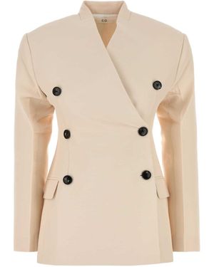 Co. Sculptural Llarless Jacket - Natural