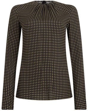 Philosophy Di Lorenzo Serafini Gathered Polka-Dot Top - Black