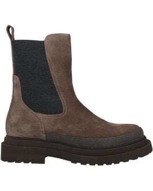 Brunello Cucinelli Suede Chelsea Boots - Brown