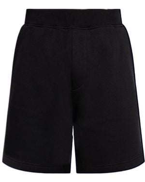 DSquared² Logo-Rubberised Elasticated Waistband Shorts - Black