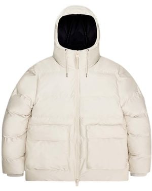 Rains Long-Sleeved Cotton-Padded Jacket - Natural