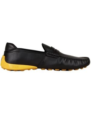 Tod's Automobili Lamborghini Slip-On Leather Driving Shoes - Blue