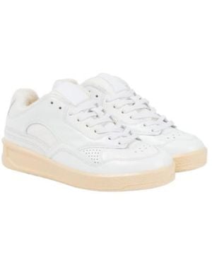 Jil Sander Leather Sneakers - White
