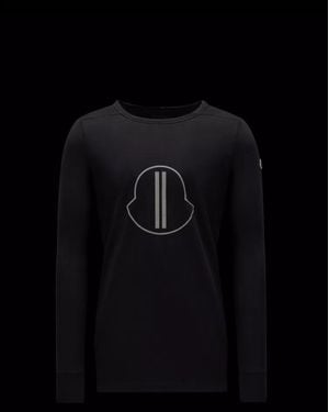 Moncler Logo Long Sleeve T-Shirt - Black