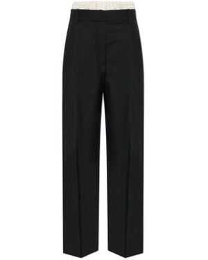 Rohe Pleated Wide-Leg Trousers - Black