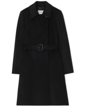 Burberry Wool-Blend Tailored Coat - Black
