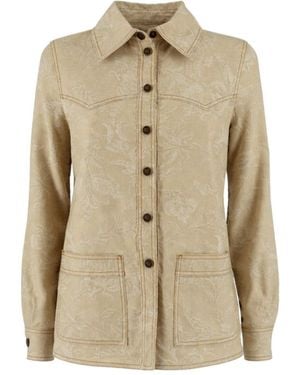 Etro Single-Breasted Long-Sleeved Jacket - Natural