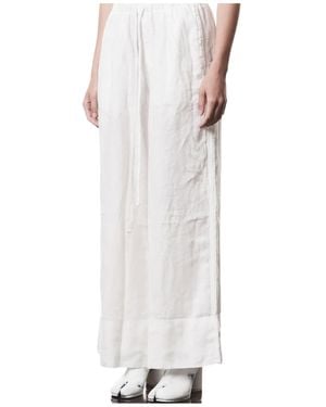 Thom Krom Wide Leg Trousers - White