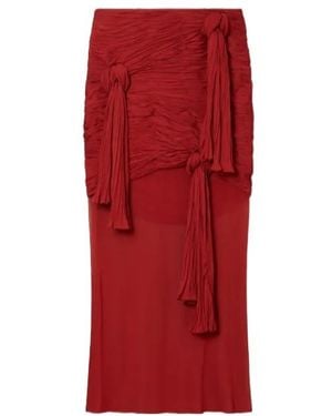 Tory Burch Knotted Skirt - Red