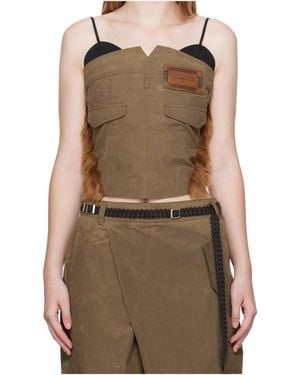 ANDERSSON BELL Trouser Custom Bustier Top - Brown