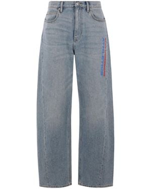 Alexander Wang Mesh Back Wide-Leg Jeans - Blue