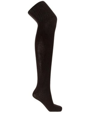 Max Mara Ribbed Tights - Black