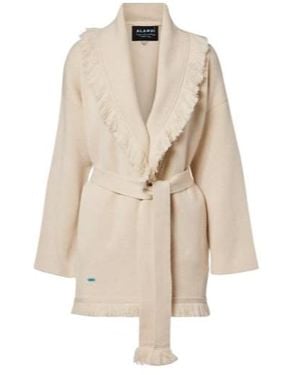 Alanui Finest Fringed Cashmere And Cotton Cardigan - Natural