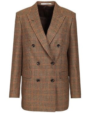 Tagliatore Double-Breasted Suit Jacket - Brown