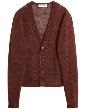 Our Legacy Academy Chevron-Knit Cardigan - Brown