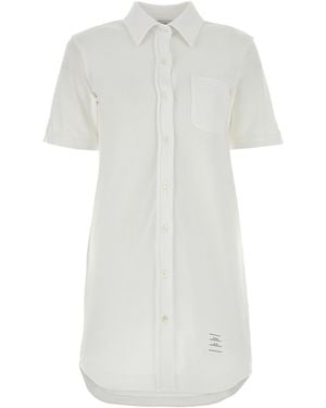 Thom Browne Sequin Detailed Shirt Dresss - White
