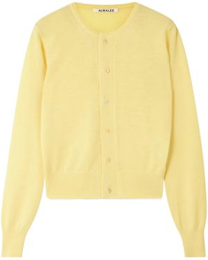 AURALEE Cashmere Cardigan - Yellow