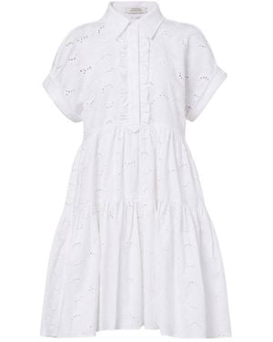 Dorothee Schumacher Summer Blossom Broderie Anglaise Minidress - White