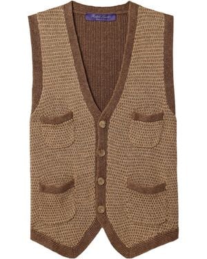 Ralph Lauren Tweed Vest - Brown