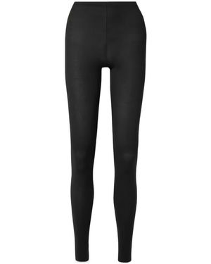 The Row Plain Knitted Leggings - Black