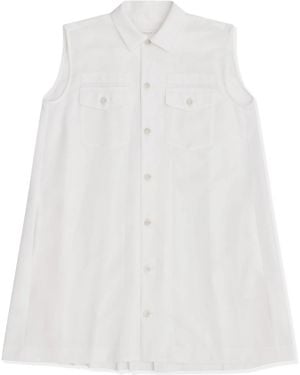 Sacai Sleeveless Pocket Mini Dress - Natural