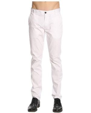 Emporio Armani Logo Straight Casual Trousers - White