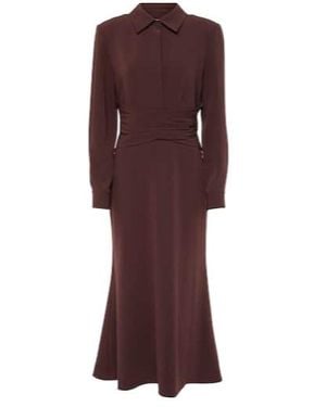 Roland Mouret Pleated Midi Dress - Purple