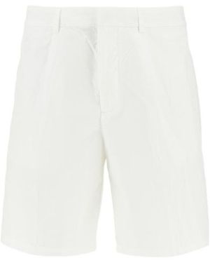 Emporio Armani Pleated Bermuda Shorts - White
