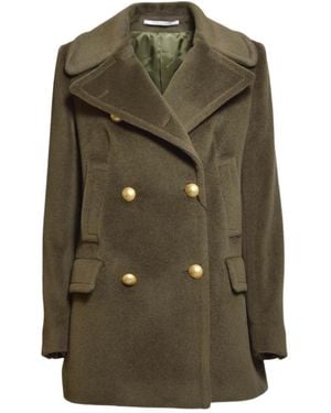 Tagliatore Blanche Double-Breasted Coat - Green