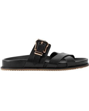 Gabriela Hearst Circe Leather Slides - Black