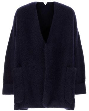 Bottega Veneta V-Neck Knitted Cardigan - Blue