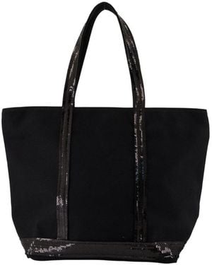 Vanessa Bruno Medium Cabas Sequin Embellished Tote Bag - Black
